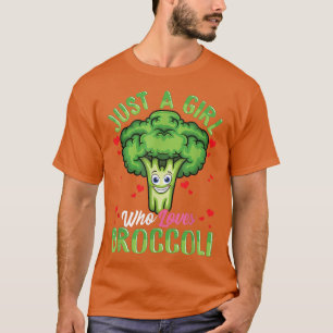 Nur ein Mädchen, die Lieben Broccoli Mittagessen L T-Shirt