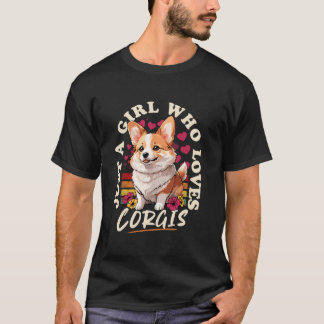 Nur ein Mädchen, die Lieben Corgis Women Girls Cor T-Shirt