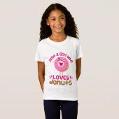 Nur ein Mädchen, die Lieben Donuts Donut Lover T-Shirt (Vorne ganz)