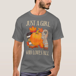 Nur ein Mädchen, die Lieben fallen Herbst Pumpkin  T-Shirt