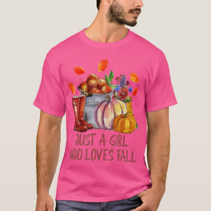 Nur ein Mädchen, die Lieben fallen Pumpkin Gewürz T-Shirt