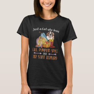 Nur ein Mädchen, die Lieben fallen Pumpkin Gewürz T-Shirt