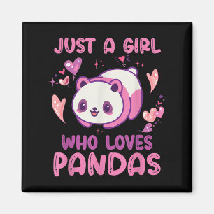 Nur ein Mädchen, die Lieben Pandas Funny Zitat Nie Magnet