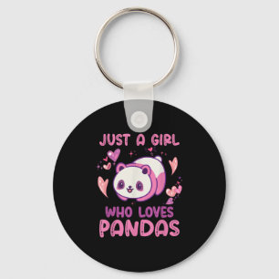 Nur ein Mädchen, die Lieben Pandas Funny Zitat Nie Schlüsselanhänger