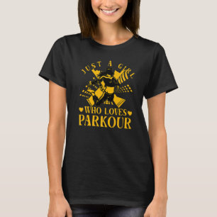 Nur ein Mädchen, die Lieben Parkour lustiges Spric T-Shirt