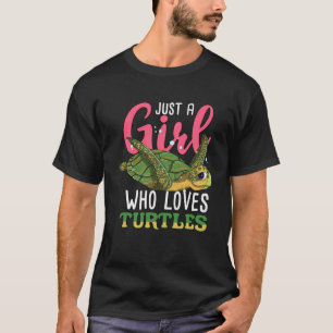 Nur ein Mädchen, die Lieben Schildkröten Frauen Me T-Shirt