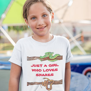 Nur ein Mädchen, die Lieben Schlangen Reptile Boa  T-Shirt