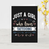 Nur ein Mädchen, die Lieben Tattooing Funny Gifts Karte (Gelbe Blume)