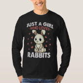 Nur ein Mädchen, die Rabbits Tshirt Lieben Kinder (Vorderseite)