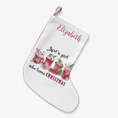 Nur ein Mädchen, die Weihnachts-Coffee Spaß trendy Kleiner Weihnachtsstrumpf (Vorderansicht (hängend))