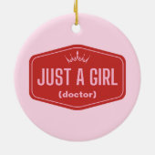 Nur ein Mädchen - füllen Sie den Blankofeministen Keramik Ornament (Hinten)