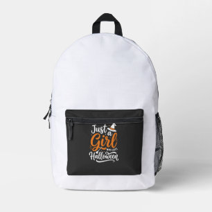 Nur ein Mädchen Halloween-Vektorkunst Bedruckter Rucksack