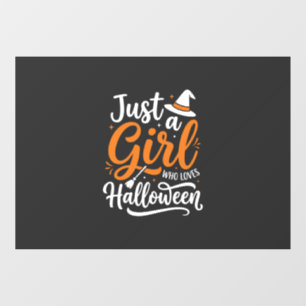 Nur ein Mädchen Halloween-Vektorkunst Fensteraufkleber