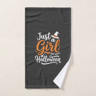 Nur ein Mädchen Halloween-Vektorkunst Handtuch