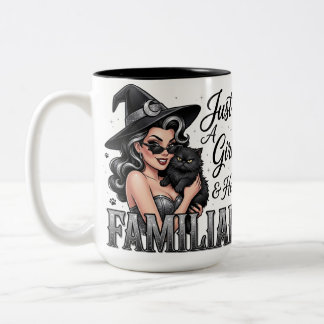 Nur Ein Mädchen & Ihr Vertrauter Zweifarbige Tasse