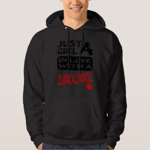 Nur ein Mädchen in Liebe mit einer klinischen Kran Hoodie