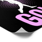 Nur ein Mädchen Liebe Golf Club Golfer Golfplatz K Poster (Ecke)