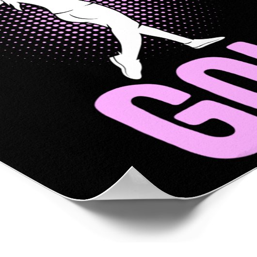 Nur ein Mädchen Liebe Golf Club Golfer Golfplatz K Poster (Ecke)