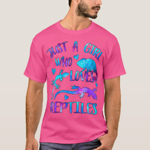 Nur ein Mädchen Lieben Reptiles Lizard Lover Gecko T-Shirt