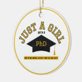 Nur ein Mädchen mit Doktortitel Keramik Ornament (Links)