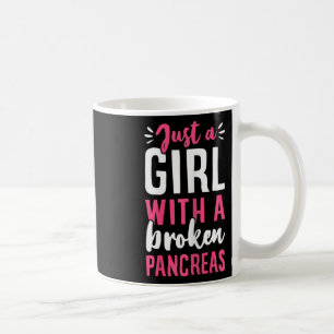 Nur ein Mädchen mit einem kaputten Bauchspeicheldr Kaffeetasse