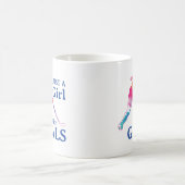 Nur ein Mädchen mit Goals Hockey Wasserfarbe Kaffeetasse (Mittel)