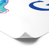 Nur ein Mädchen mit Goals Hockey Wasserfarbe Name Poster (Ecke)