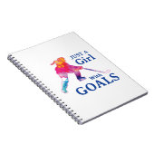 Nur ein Mädchen mit Goals Hockey Wasserfarbe Notizblock (Rechte Seite)