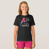 Nur ein Mädchen mit Goals Hockey Wasserfarbe T - S T-Shirt (Vorne ganz)