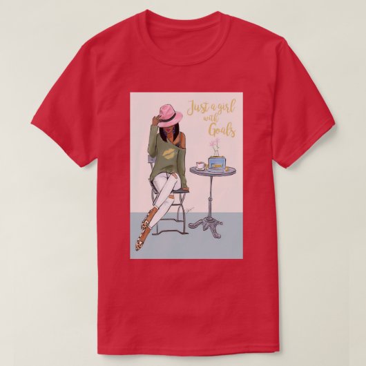 Nur ein Mädchen mit schwarzer Ziellaut T-Shirt (Design vorne)