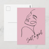NUR EIN MÄDCHEN POSTKARTE (Vorne/Hinten)