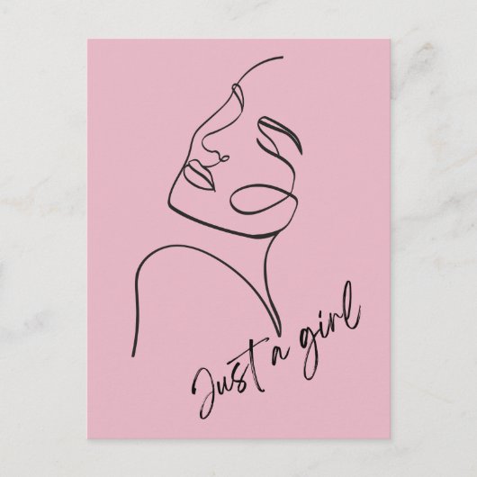 NUR EIN MÄDCHEN POSTKARTE (Vorderseite)