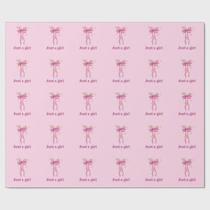 Nur Ein Mädchen Rosa Schleife Geschenkverpackung P Geschenkpapier