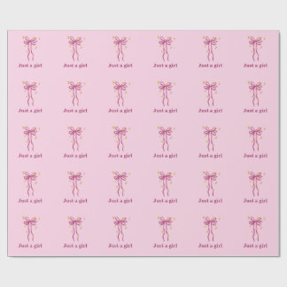 Nur Ein Mädchen Rosa Schleife Geschenkverpackung P Geschenkpapier