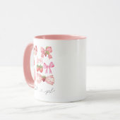 Nur ein Mädchen Strawberry Croquette Bow Ästhetik Tasse (Vorderseite Links)