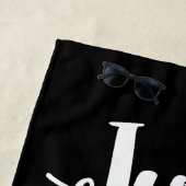 Nur ein Mädchen Triathlon Inspiration Schwarz-weiß Strandtuch (Beispiel)