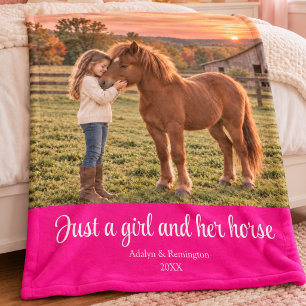 Nur Ein Mädchen Und Ihr Pferd Foto Name Datum Fleecedecke