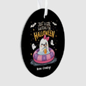Nur ein Mädchen Wartete zu Halloween Spooky Summer Ornament (Vorderseite)