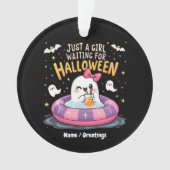 Nur ein Mädchen Wartete zu Halloween Spooky Summer Ornament (Vorderseite)