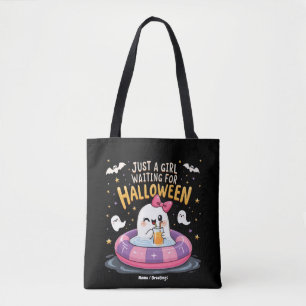Nur ein Mädchen Wartete zu Halloween Spooky Summer Tasche