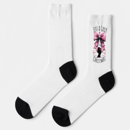 Nur ein Mädchen-Weihnachten Socken (Linkes Detail)