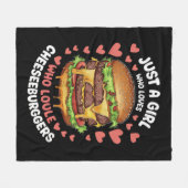 NUR EIN MÄDCHEN, WER LIEBEN DOPPELTE KÄSTCHEN. FLEECEDECKE (Vorderseite (Horizontal))