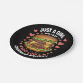 NUR EIN MÄDCHEN, WER LIEBEN DOPPELTE KÄSTCHEN. PAPPTELLER (Schrägansicht)