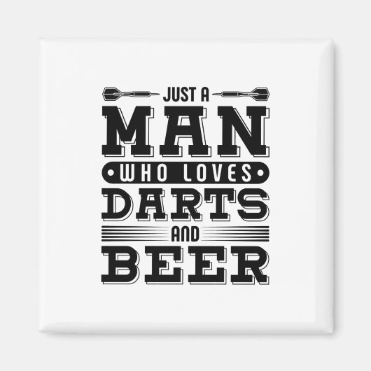 Nur ein Mann, der Darts und Bier Lieben Magnet (Vorne)