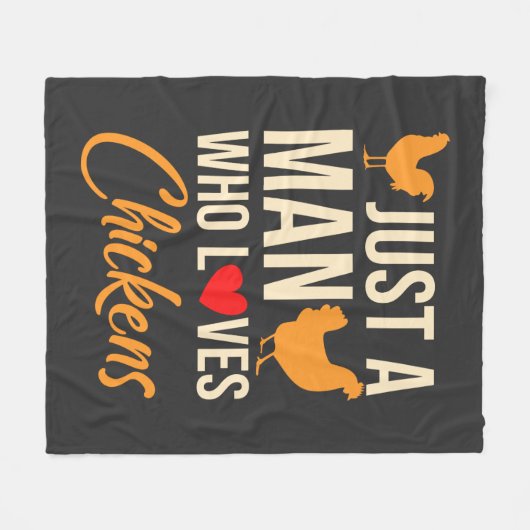 Nur ein Mann, der Hühner in der Geflügelzucht Lieb Fleecedecke (Vorderseite (Horizontal))