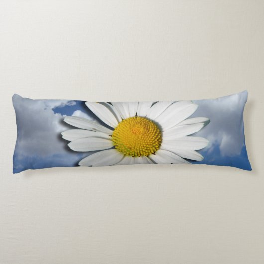 Nur ein Marguerite Blossom + Ihr Text und Ihre Ide Seitenschläferkissen (Rückseite)