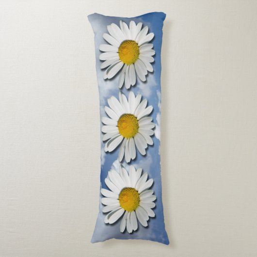 Nur ein Marguerite Blossom + Ihr Text und Ihre Ide Seitenschläferkissen (Vorderseite Vertikal)