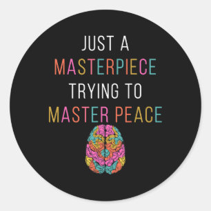 Nur ein Masterpiece Mental Health Awareness Green Runder Aufkleber