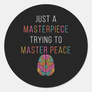 Nur ein Masterpiece Mental Health Awareness Green Runder Aufkleber