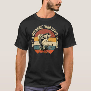 Nur ein Mechaniker, der Lieben hat, Vintage Fische T-Shirt